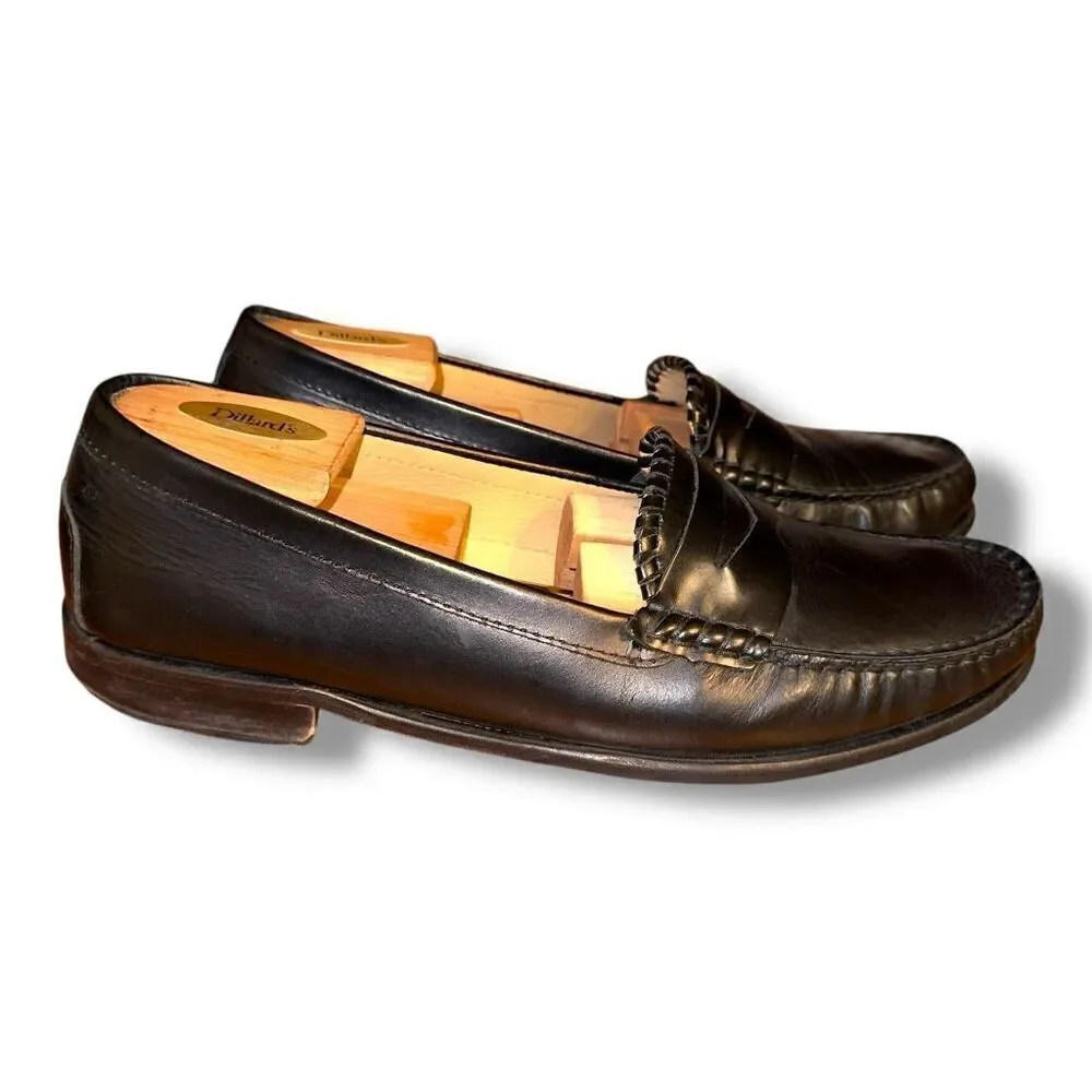 Black Jack Rogers Leather Penny Loafers Size 11